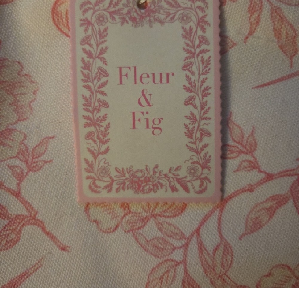 Floral Stripe Tote Bag in Bright Pink NWT - Picture 2 of 4